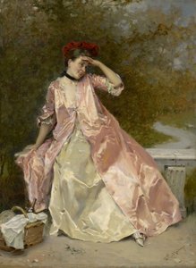 Kobieta z koszem piknikowym, ok. 1890 autorstwa Raimundo de Madrazo y Garreta