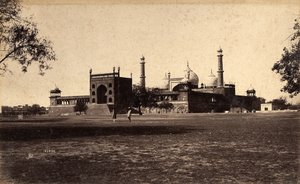 Meczet Jama Masjid, Delhi, 1886 r. autorstwa Raja Deen Dayal