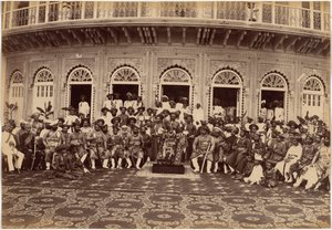 Maharadża Scindia, szlachta i wysocy urzędnicy, Gwalior autorstwa Raja Deen Dayal