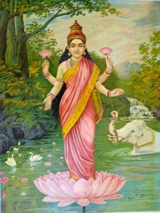Lakshmi autorstwa Raja Ravi Varma autorstwa Raja Ravi Varma