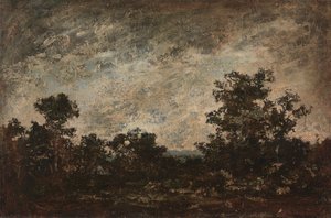 Obóz indiański, ok. 1890 (olej na płótnie) autorstwa Ralph Albert Blakelock