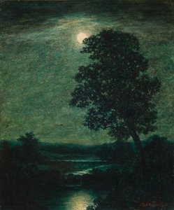 Światło księżyca 1883 (olej na płótnie) autorstwa Ralph Albert Blakelock