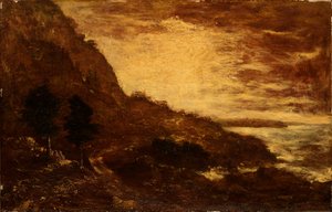 Zachód słońca, Navarro Ridge, wybrzeże Kalifornii autorstwa Ralph Albert Blakelock