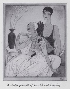 Ilustracja do „But Gentlemen Marry Brunettes” autorstwa Anity Loos (lito) autorstwa Ralph Barton