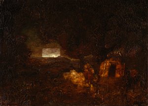 Budowniczowie kajaków, po 1879 r. autorstwa Ralph Albert Blakelock