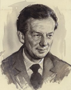Benjamin Britten (gwasz na papierze) autorstwa Ralph Bruce
