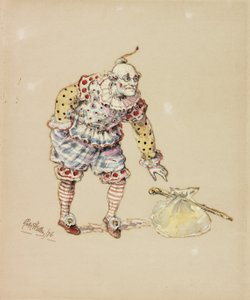 Billy Purvis kradnący tobołek, 1876 (ołówek i wc na papierze) autorstwa Ralph Hedley