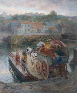 Przeprawa promem Hylton, 1912 autorstwa Ralph Hedley