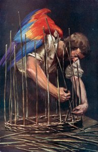 Ilustracja do Robinsona Crusoe autorstwa Daniela Defoe (kolor lito) autorstwa Ralph Noel Pocock