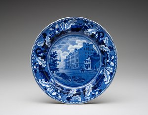 Płyta, ok. 1831-1832 (ceramika szkliwiona ołowiem z nadrukiem transferowym) autorstwa Ralph Stevenson