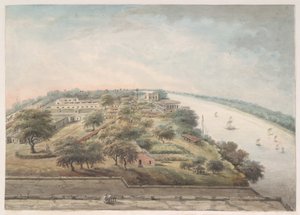 Widok z lotu ptaka z góry Opium Godown w Patna