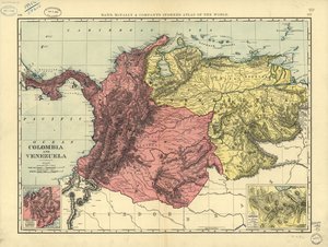 Kolumbia i Wenezuela. LOC 2003627059 autorstwa Rand McNally and Company