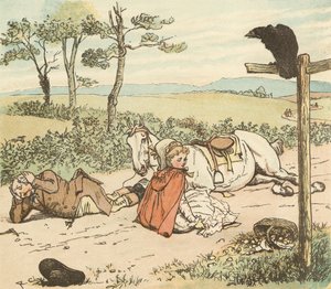 Rolnik poszedł kłusem po swojej siwej klaczy autorstwa Randolph Caldecott
