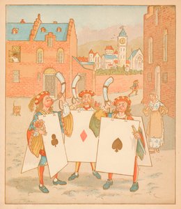 Rogatki w kartach do gry, 1880 r. autorstwa Randolph Caldecott