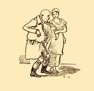 Przybywa John Gilpin, ponownie bez kapelusza i peruki, 1878, c1918. autorstwa Randolph Caldecott