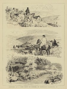 Szkice podczas polowania na jelenie na Exmoor