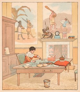 Król był w swoim kantorze, przeliczając pieniądze, 1880. autorstwa Randolph Caldecott