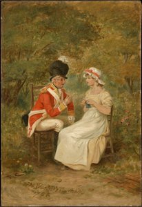 Zaloty ochotnika, 1798 autorstwa Randolph Caldecott