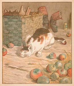 Kot, który zjadł szczura, który zjadł słód..., ok. 1878. autorstwa Randolph Caldecott