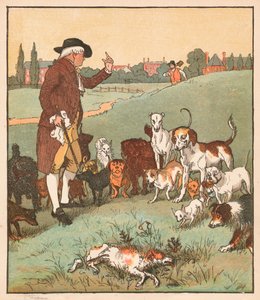 Ten pies umarł, ok. 1879 r. autorstwa Randolph Caldecott