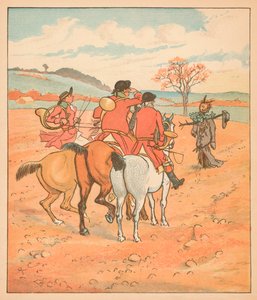 ...Pierwszą rzeczą, jaką znaleźli, był sfatygowany bogin na polu..., 1880. autorstwa Randolph Caldecott
