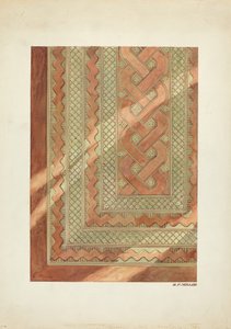 Skórzane siedzenie w salonie (Szczegóły) autorstwa Randolph F. Miller
