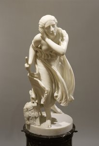 Nydia, Ślepa dziewczyna z kwiatów z Pompei, ok. 1888 (marmur) autorstwa Randolph Rogers