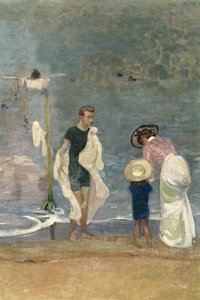 Na plaży (olej na płótnie) (detal) (zobacz też 164322)