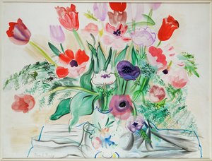 Anemony i tulipany (akwarela na papierze) autorstwa Raoul Dufy