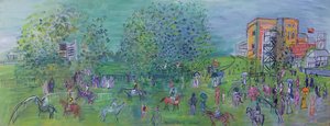 Ascot, ok. 1930 (olej na płótnie) autorstwa Raoul Dufy