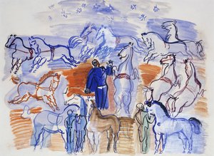 Konie cyrkowe; Konie w cyrku autorstwa Raoul Dufy