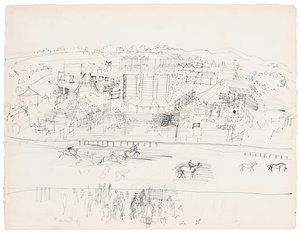Tor wyścigowy Epsom autorstwa Raoul Dufy