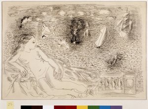 Femme nue devant la mer (olej na płótnie)