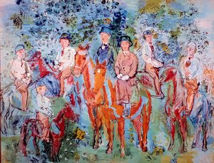 Jeźdźcy w lesie autorstwa Raoul Dufy