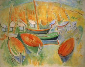 Łodzie w Martigues autorstwa Raoul Dufy
