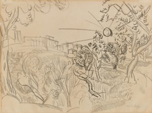 Drzewa oliwne w Prowansji autorstwa Raoul Dufy