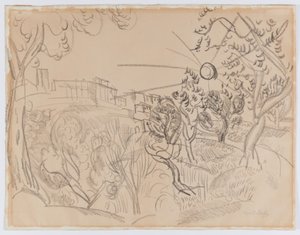 Drzewa oliwne w Prowansji autorstwa Raoul Dufy