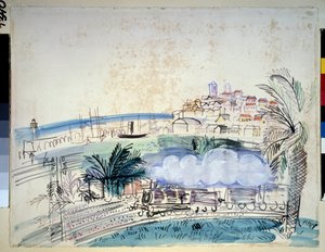 Kolej ma Antibes autorstwa Raoul Dufy