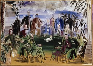 Naukowcy wokół stołu (olej na płótnie autorstwa Raoul Dufy