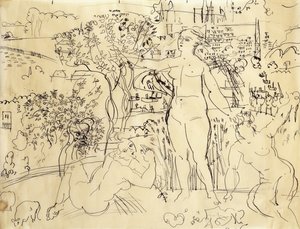 Studium dla baru Palais de Chaillot; Etude pour le Bar du Palais de Chaillot autorstwa Raoul Dufy