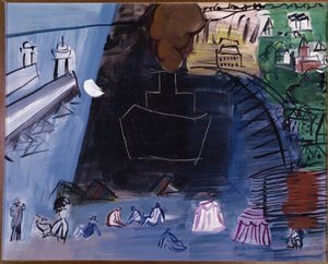 Czarny ładunek (olej na płótnie, XX wiek) autorstwa Raoul Dufy
