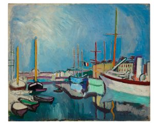 Port w Hawrze, ok. 1905-1906 (olej na płótnie) autorstwa Raoul Dufy