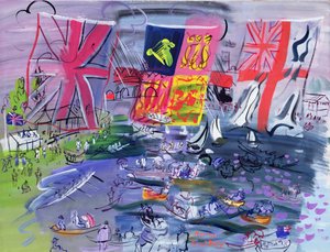 Regaty w Henley, ok. 1933 (gwasz) autorstwa Raoul Dufy