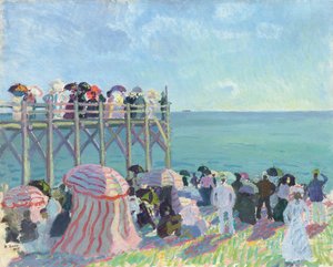Plaża i molo w Trouville autorstwa Raoul Dufy