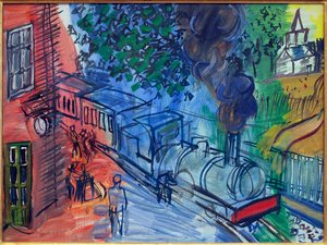 Pociąg do stacji. Obraz Raoula Dufy