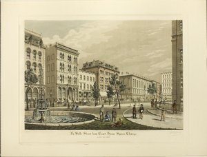 Ulica La Salle z Court House Square w Chicago w roku 1865