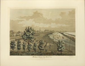 Michigan Avenue z Park Row w roku 1865