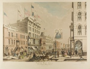 Randolph Street, Chicago, od Clark do State Streets w roku 1865