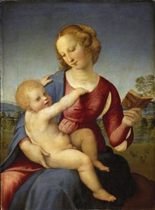 Madonna Colonna - Raphael (Raffaello Sanzio 1483 - 1520) - 1508 - Olej na drewnie - 78,9x58,2 - Staatliche Museen, Berlin autorstwa Raphael