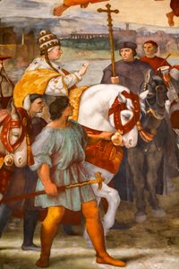Spotkanie św. Leona Wielkiego z Attylą. 1511-1514 (fresk) autorstwa Raphael